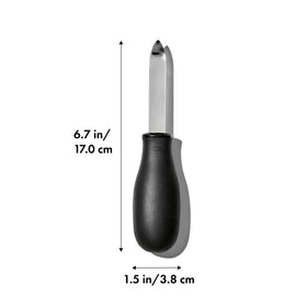 OXO Good Grips oyster knife with stainless steel blade for durable use.