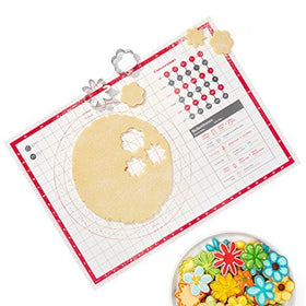 OXO Good Grips pastry mat border shows rulers in inches and centimeters.