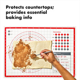 OXO Good Grips pastry mat with built-in measurements simplifies sizing.