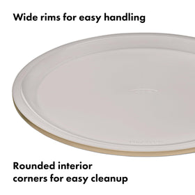 OXO Good Grips pizza pan made from heavy-gauge steel for durable bakeware