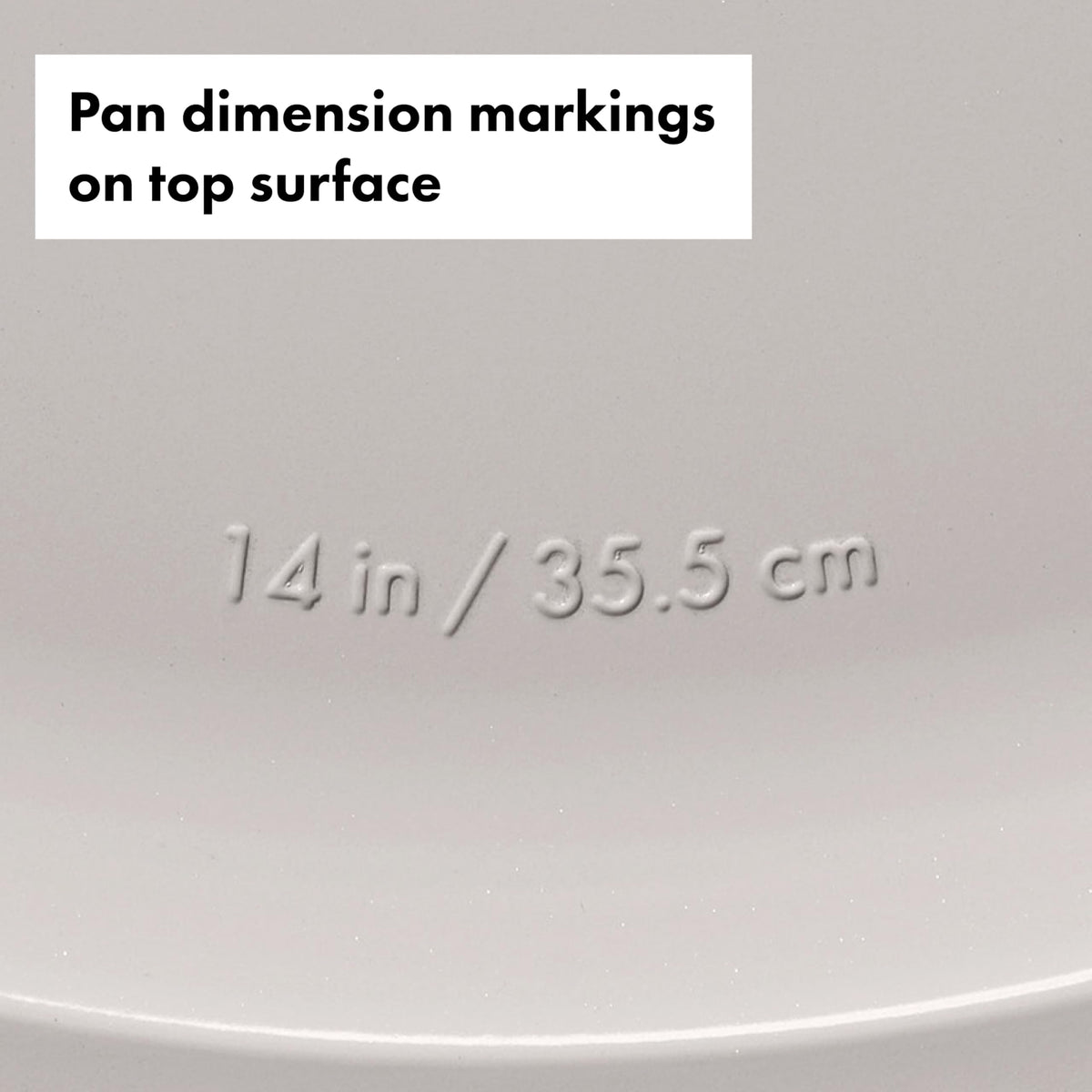 OXO Good Grips pizza pan with rounded interior corners for easy cleaning