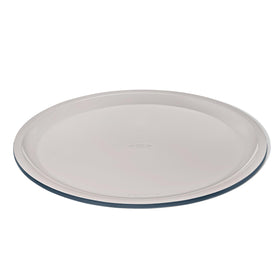 OXO Good Grips storm blue pizza pan top view showing size and finish for even browning