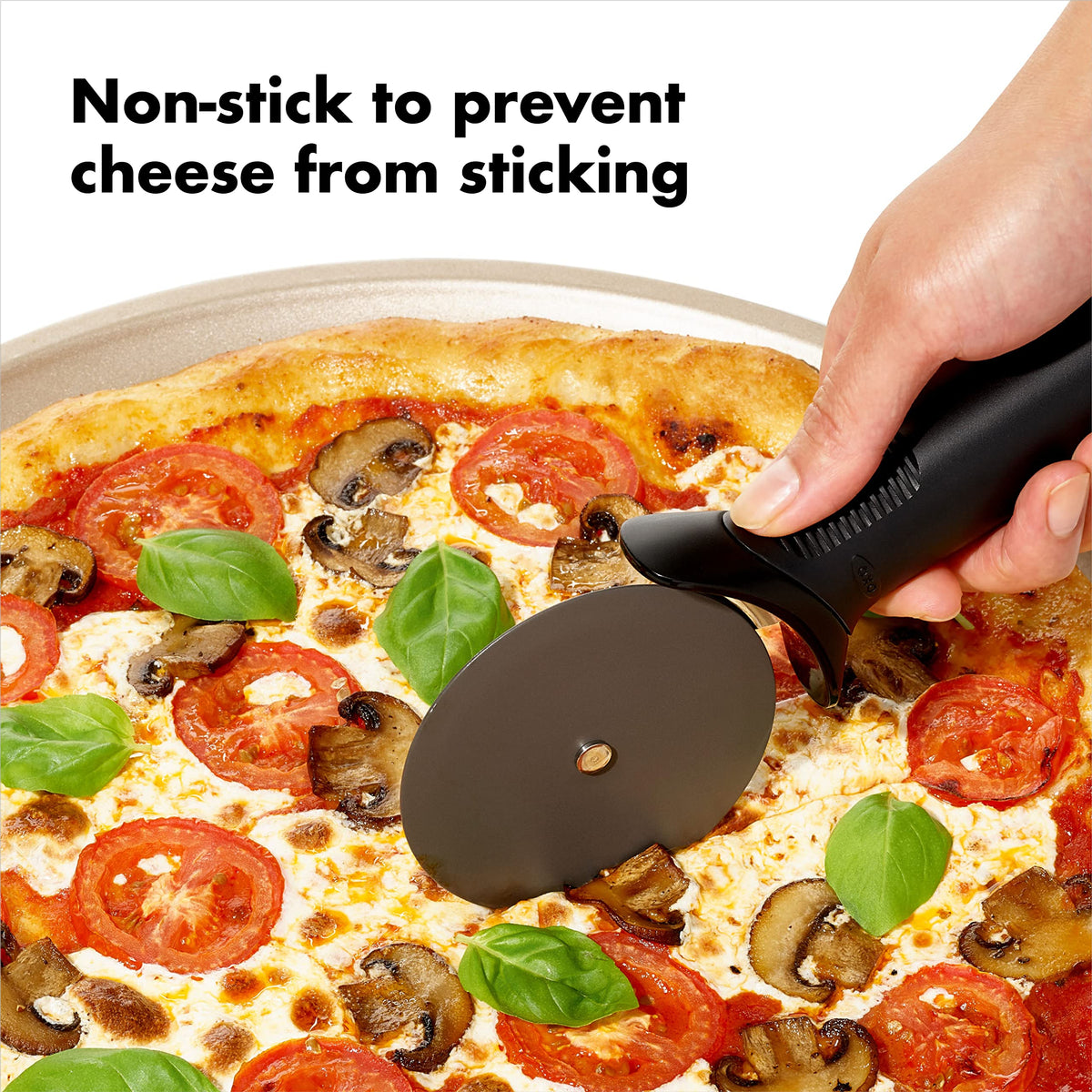 OXO Good Grips nonstick blade prevents cheese from sticking during slicing.
