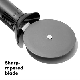 OXO Good Grips pizza wheel cuts crust cleanly without damaging non-stick pans.