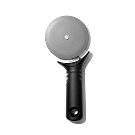 OXO Good Grips pizza wheel with nonstick blade for easy crust slicing.