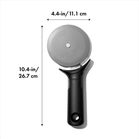 OXO Good Grips pizza wheel soft grip handle provides comfortable control.