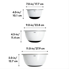 OXO Good Grips plastic exterior shields hands from heat during hot mixing tasks.