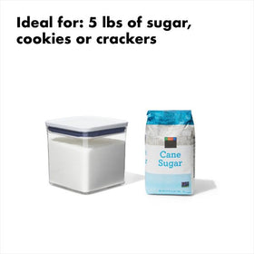 Fill line helps measure portions for baking ingredients and snacks.