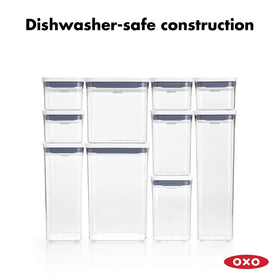 Kitchen organization with multiple OXO POP Containers