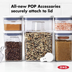 OXO POP container organized on shelf for tidy storage