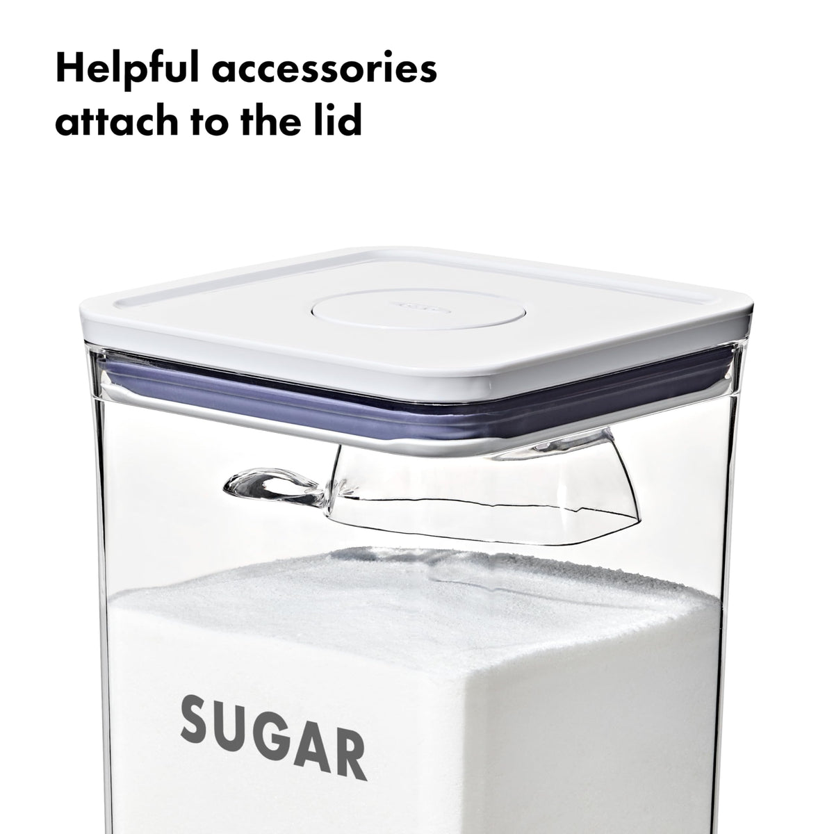 OXO Good Grips POP half cup scoops aid precise measuring.