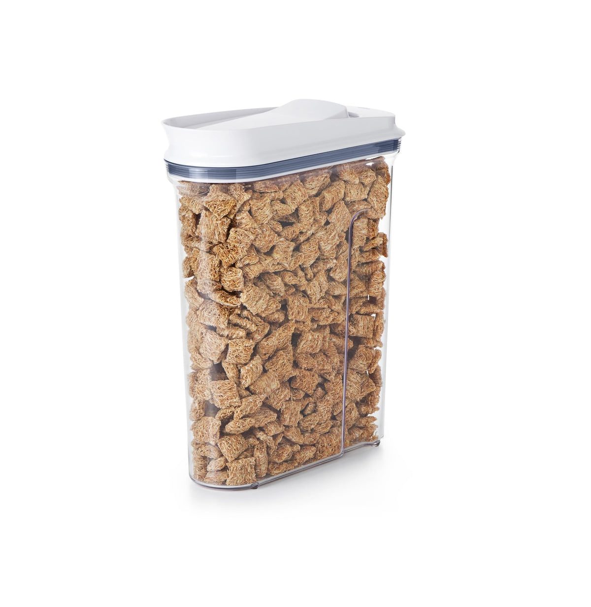 OXO Good Grips POP Large Cereal Dispenser front view showing space-saving design