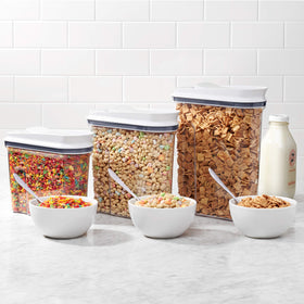 OXO Good Grips POP Large Cereal Dispenser lid removal for easy refilling