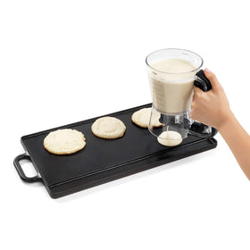 OXO Good Grips batter dispenser markings up to four cups for accurate portions