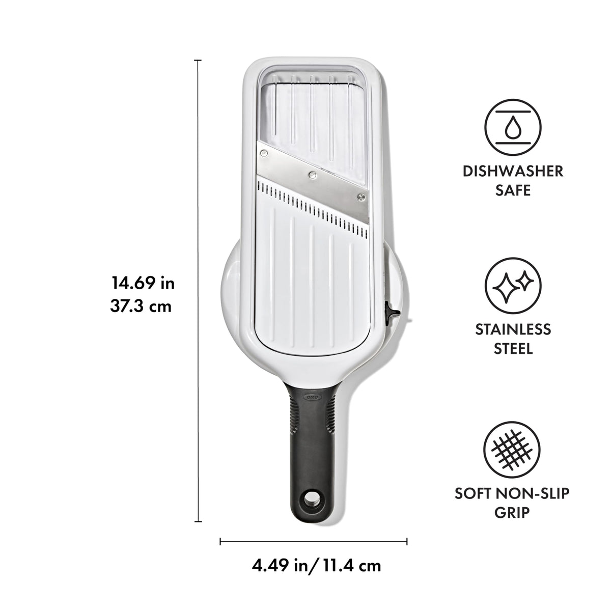OXO Good Grips Precision Handheld Mandoline dishwasher safe for easy cleanup