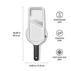 OXO Good Grips Precision Handheld Mandoline dishwasher safe for easy cleanup