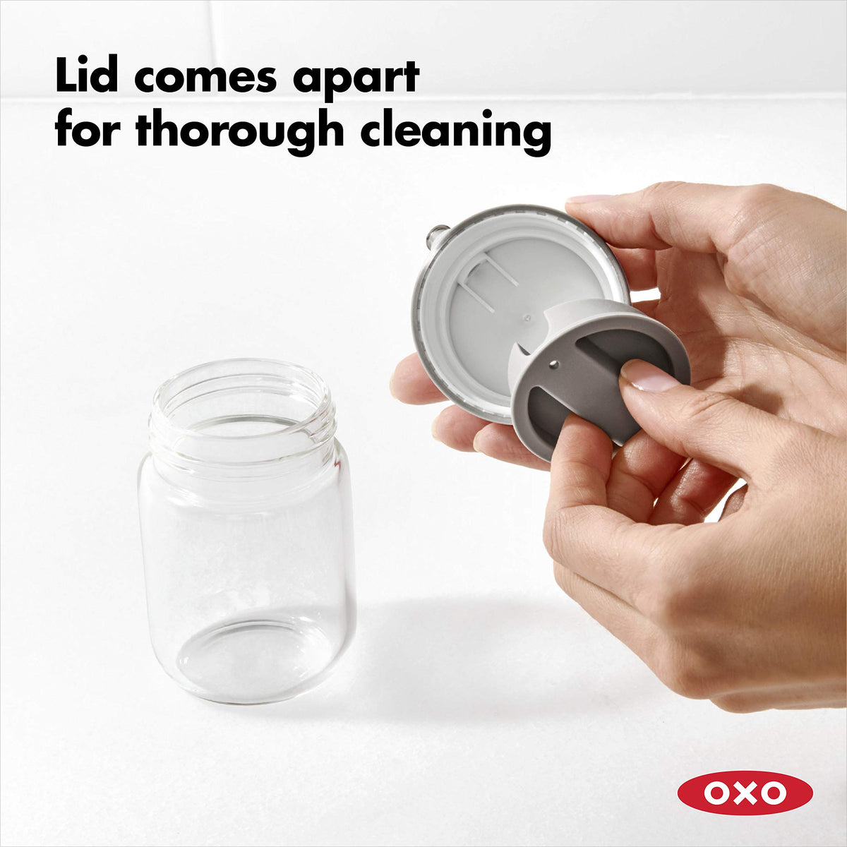 OXO Good Grips Precision Pour Dispenser lid removed for easy cleaning