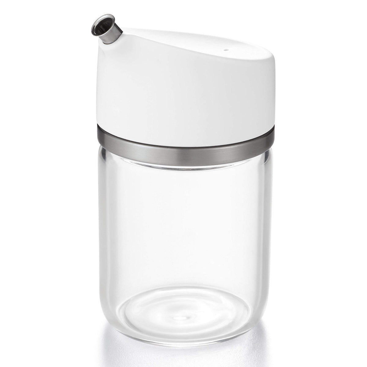 OXO Good Grips Precision Pour Dispenser close-up of the dual-flow spout for precise pours