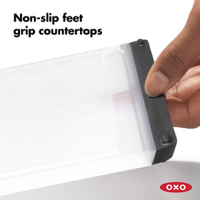 OXO Good Grips Prep Board non slip feet for stable slicing