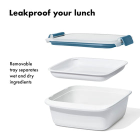 OXO Good Grips Prep & Go lid with seal keeps contents secure during transport.