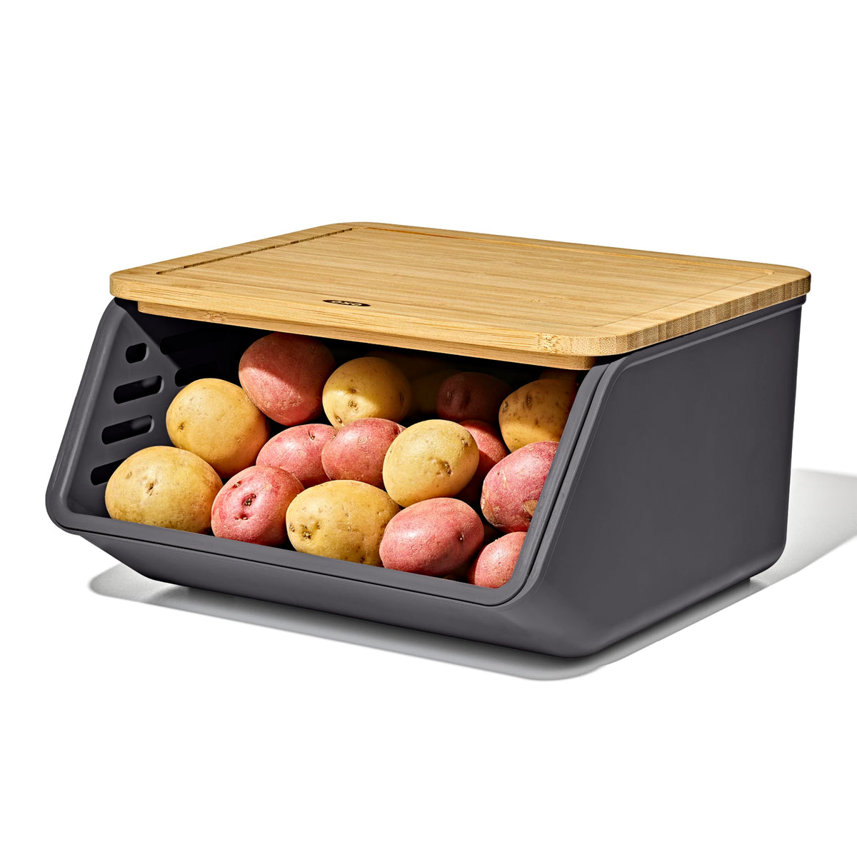 OXO Good Grips Produce Saver Bin with front opening for effortless potato access