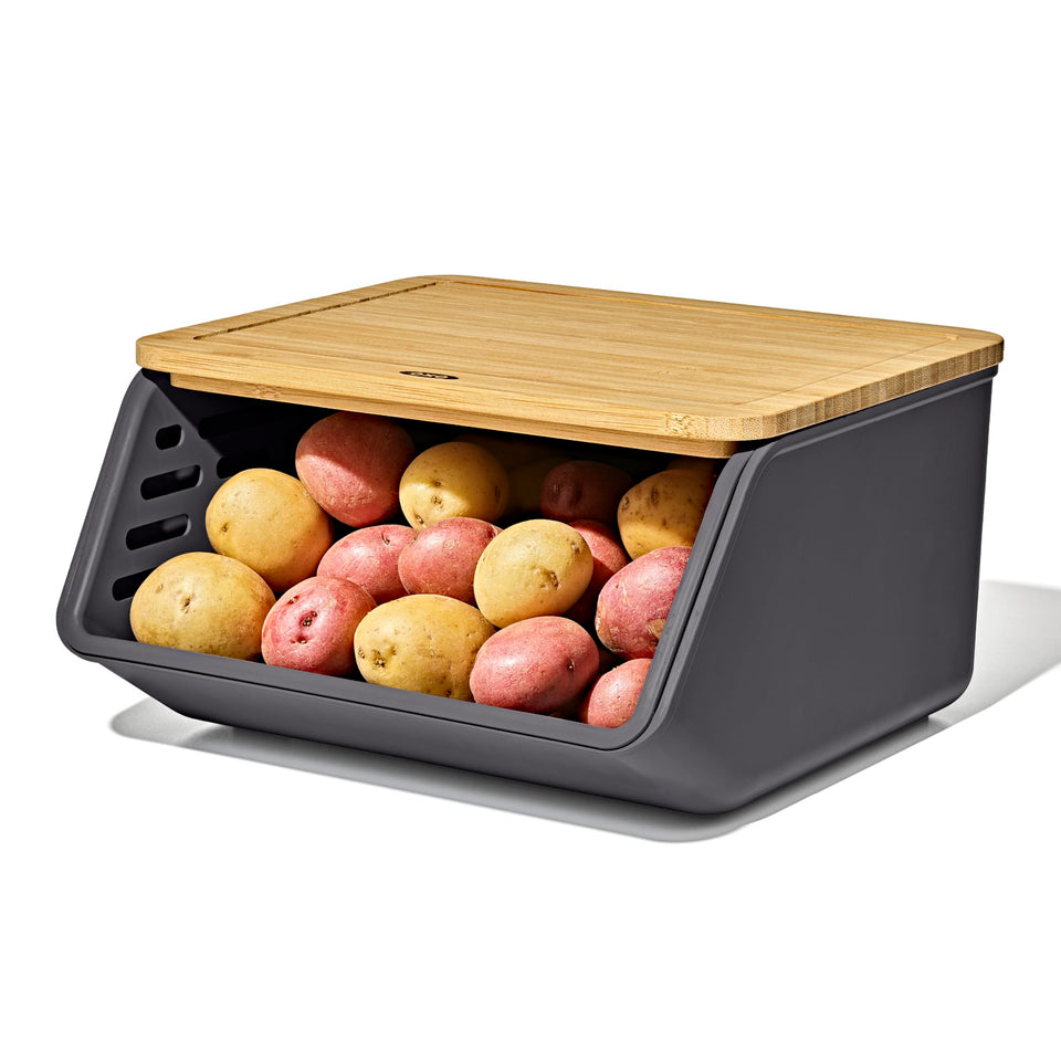 OXO Good Grips Produce Saver Bin with front opening for effortless potato access