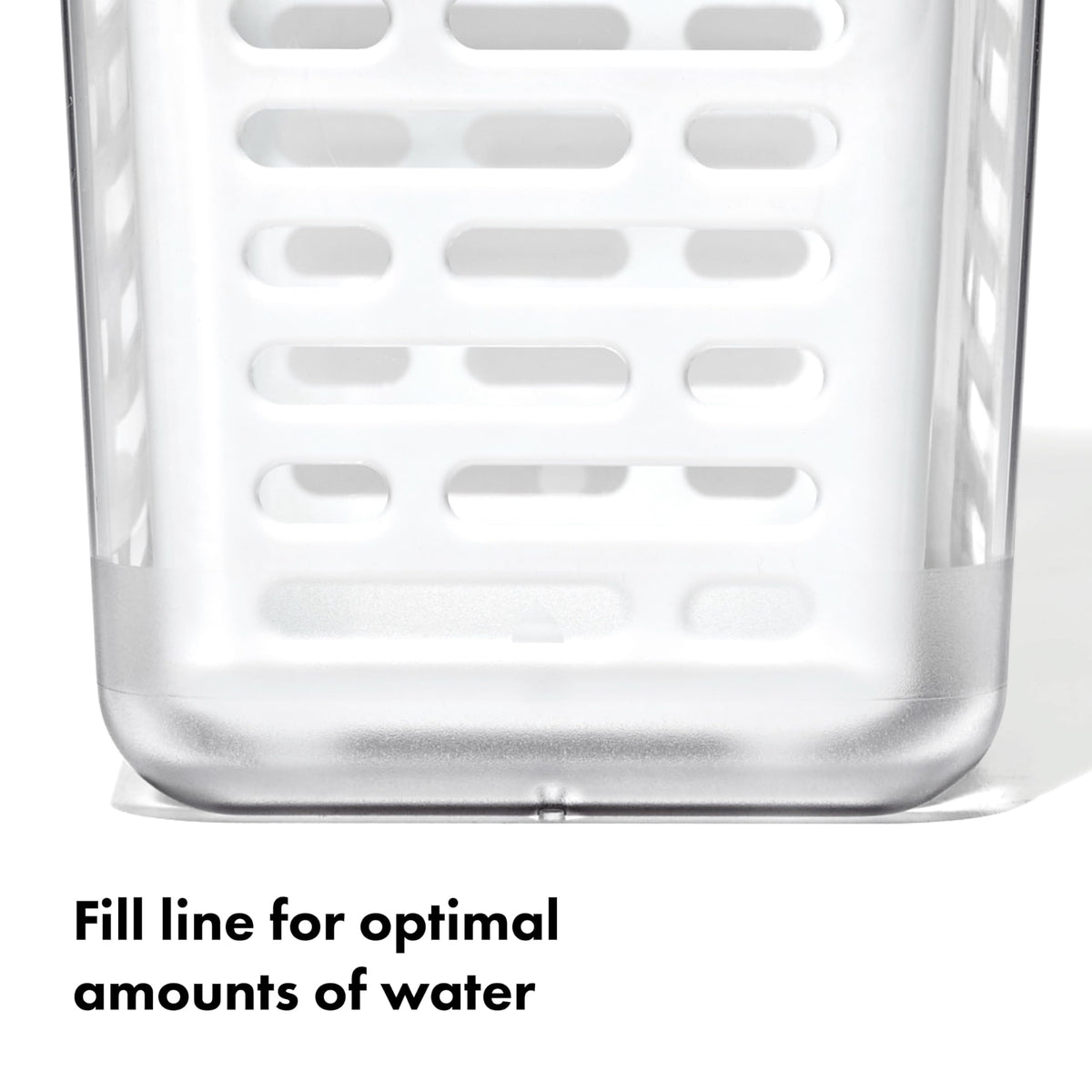OXO Good Grips Produce Saver hinged-lid opens easily during meal prep.