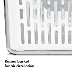 OXO Good Grips Produce Saver pivoting lid provides easy access.