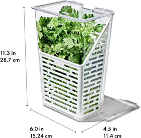 OXO Good Grips Produce Saver ventilation pattern promoting airflow for freshness.
