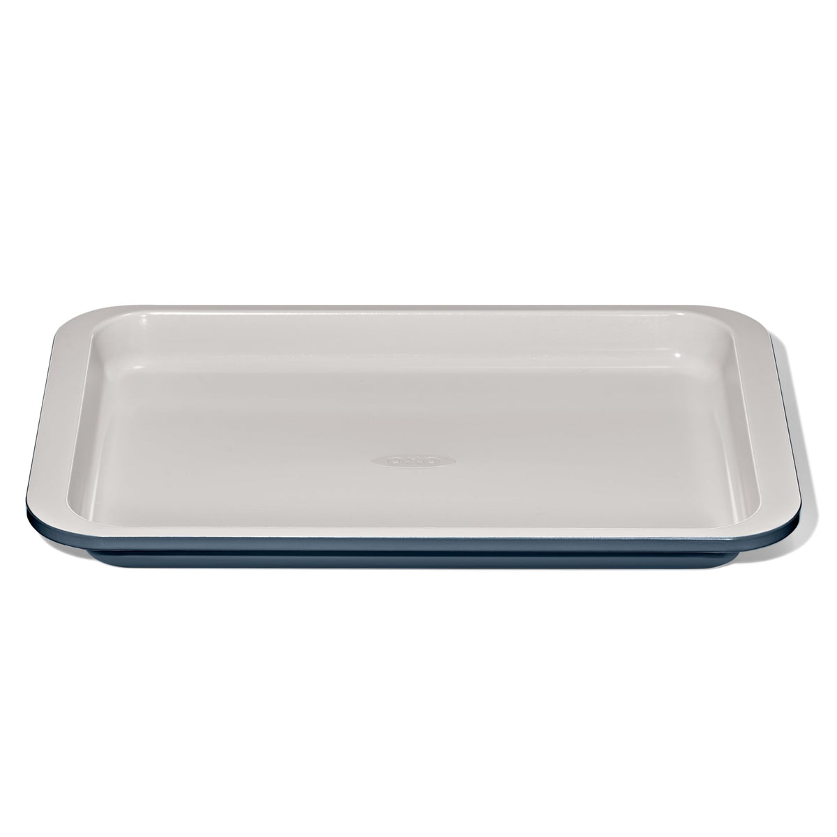 OXO Good Grips quarter sheet pan storm blue top view for even browning and easy release