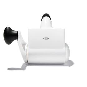 OXO Good Grips Rotary Grater cap collects cheese for easy serving