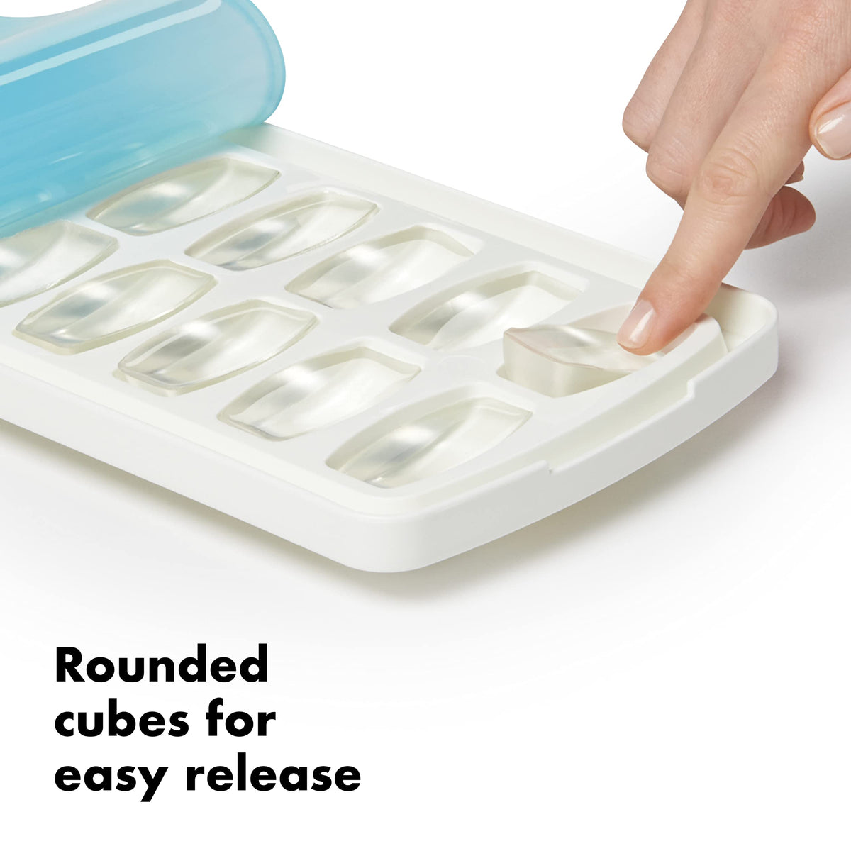 OXO Good Grips rounded ice cubes release smoothly into cups