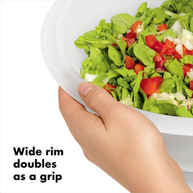 OXO Good Grips Salad Chopper with Bowl compact design for easy storage.