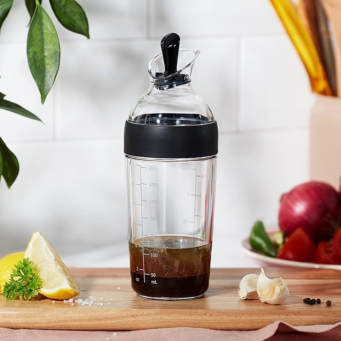 OXO Good Grips Shaker remains leakproof and dishwasher safe for tidy cleanup.