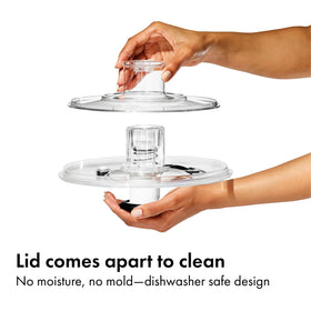 OXO Good Grips Salad Spinner parts are dishwasher-safe for simple cleanup