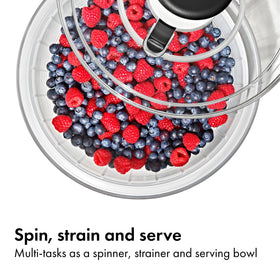 OXO Good Grips Salad Spinner non-slip base keeps it steady during use