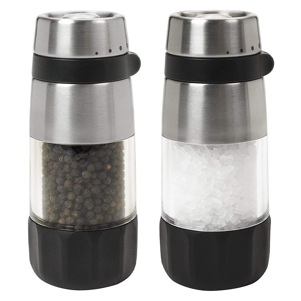 OXO Good Grips Salt Grinder top-cap refill over a clean counter