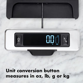 OXO Good Grips scale features a fingerprint-resistant finish for quick wipe-downs