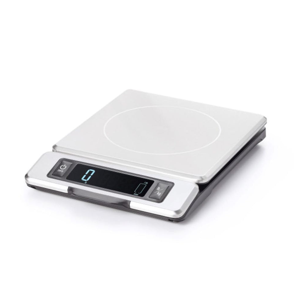 OXO Good Grips scale with pull-out display for easy viewing beside large bowls