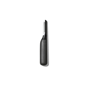 OXO Good Grips Shrimp Deveiner front view with non-slip handle for wet hands.