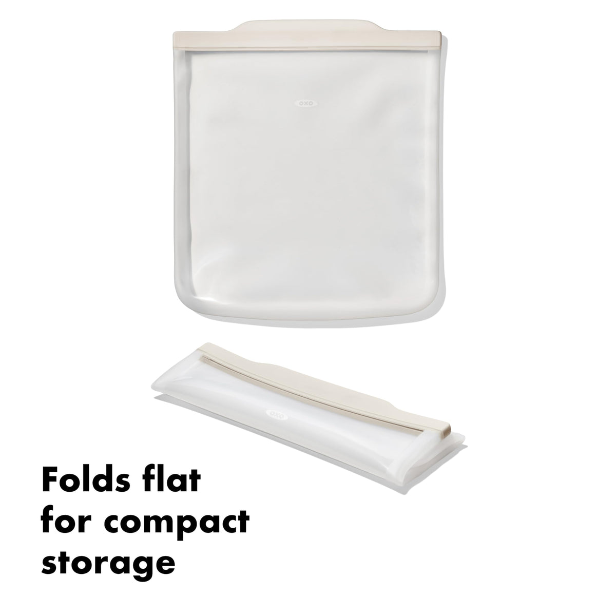 OXO Good Grips silicone bag with dust-resistant finish resists debris.
