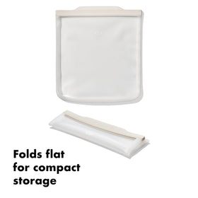 OXO Good Grips silicone bag with dust-resistant finish resists debris.