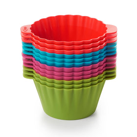 OXO Good Grips silicone baking cups smooth interior supports clean release.
