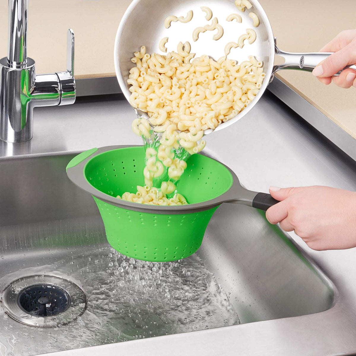 OXO Good Grips compact storage when folded saves cabinet space