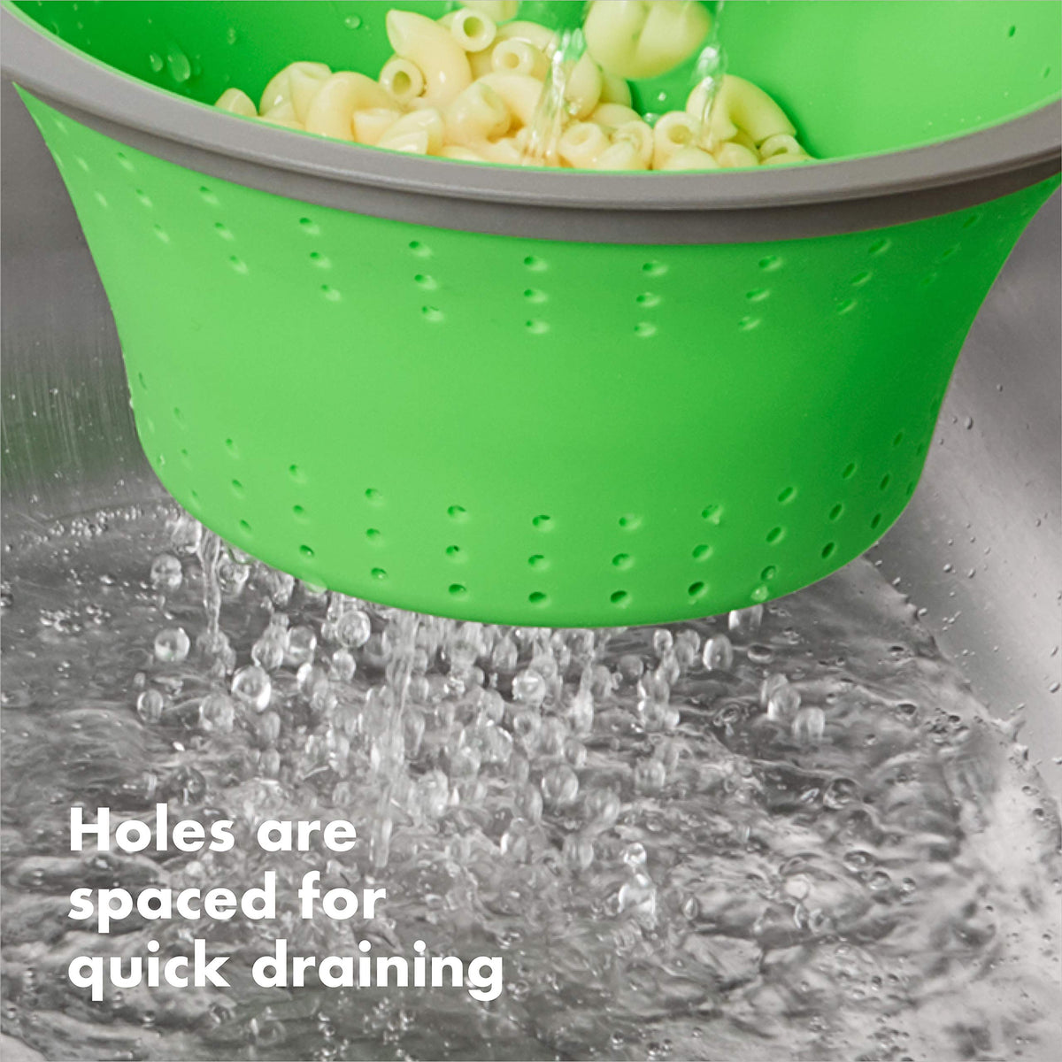 OXO Good Grips long non-slip handle supports secure lifting