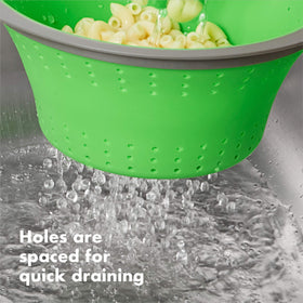 OXO Good Grips long non-slip handle supports secure lifting