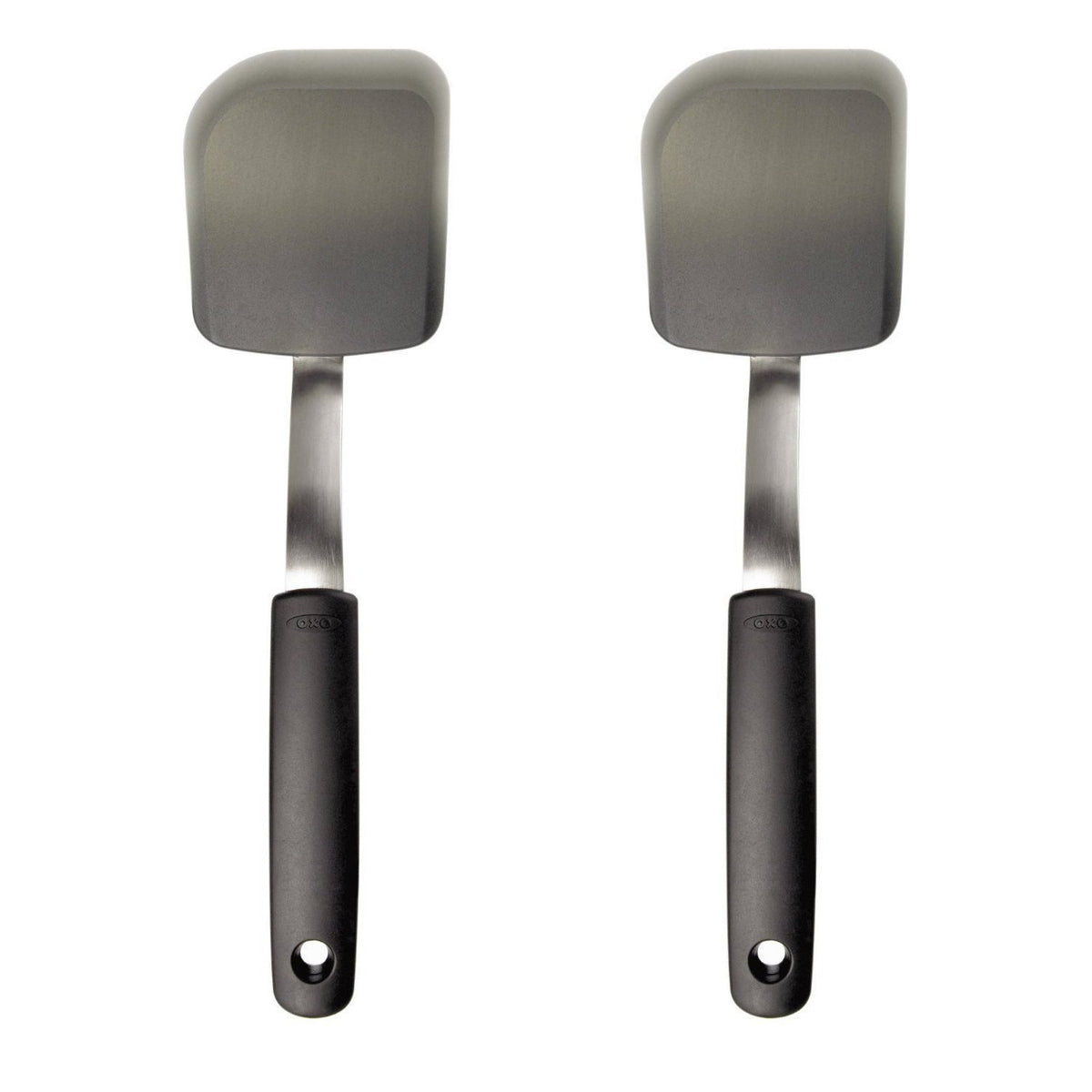 OXO Good Grips silicone cookie spatula front view for easy cookie lifting from trays.