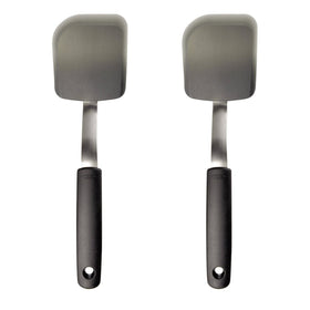 OXO Good Grips silicone cookie spatula front view for easy cookie lifting from trays.