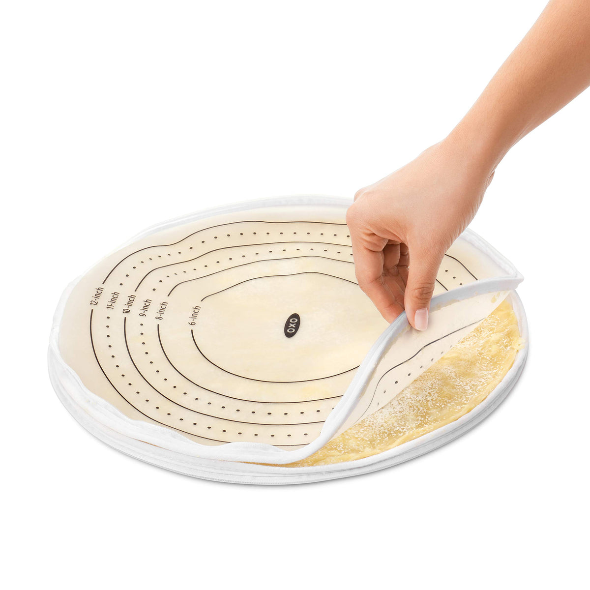 OXO Good Grips non-stick silicone surface eases dough release