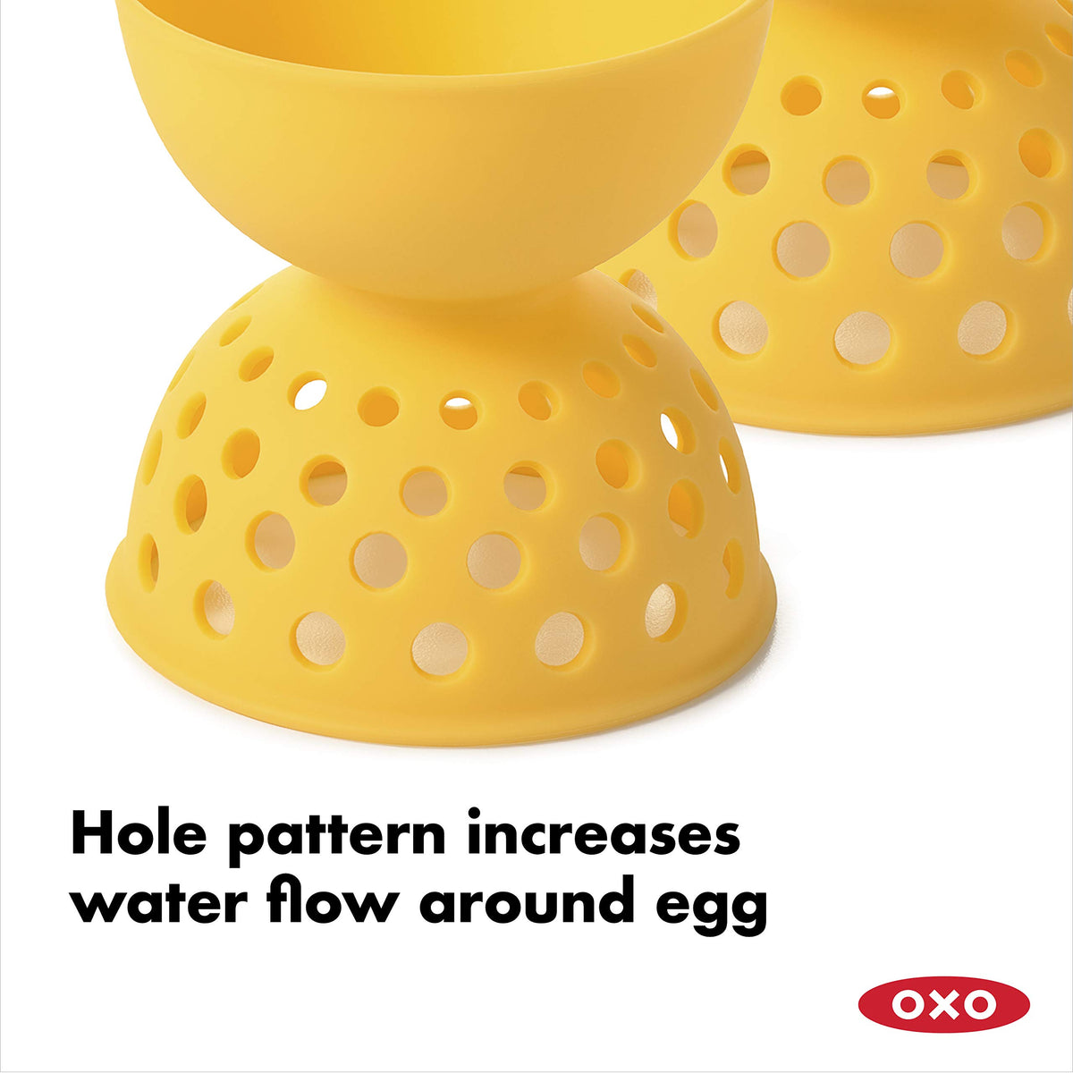 OXO high-heat resistant egg poacher ready for easy cleaning